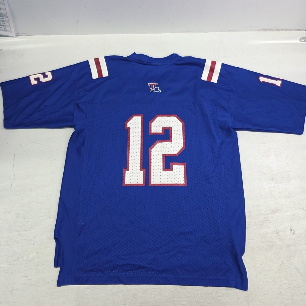Adidas Louisiana LA Tech Bulldogs NCAA Collegiate Football Jersey Men's Sz L EUC - Picture 6 of 10